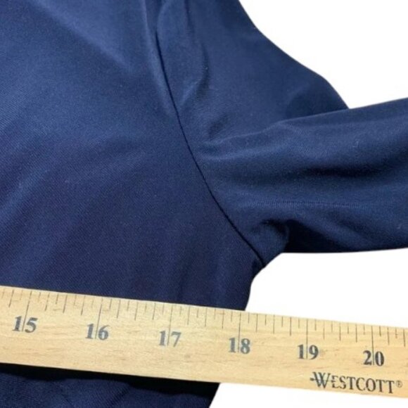 Lauren Ralph Lauren navy blue sequin-panel long sleeve dress size M - Picture 6 of 7